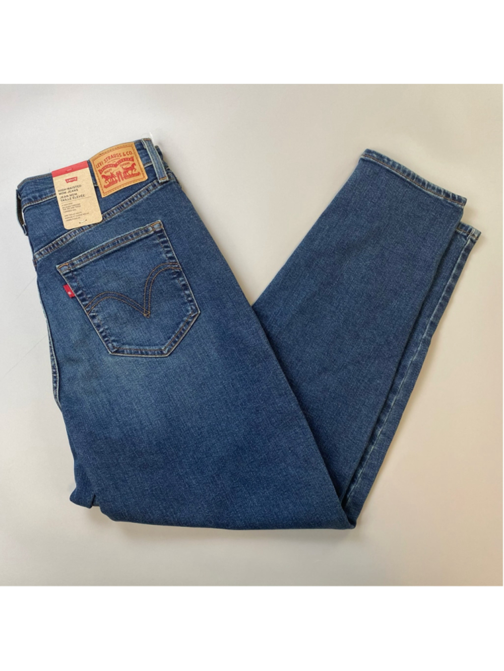 Levi’s Mom Jeans 32 x 29 Blue High Rise VSCO Girl Minimalist Casual Cute Blank